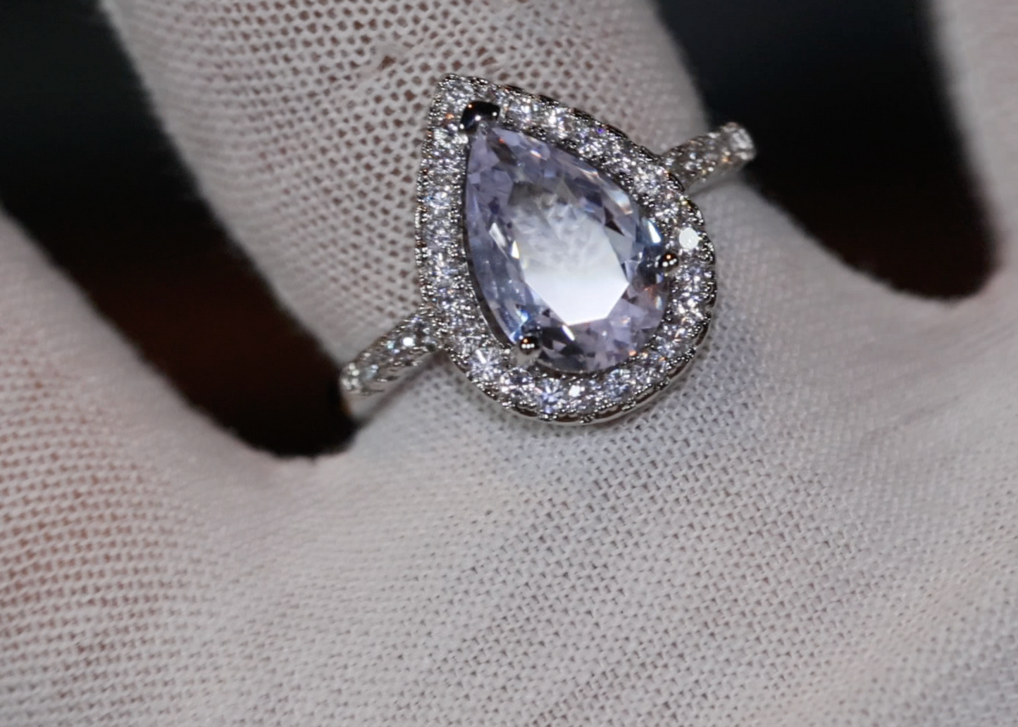 Womens Pear Cut Diamond Ring | Teardrop Engagement Rings | Pear Shaped Engagement Ring