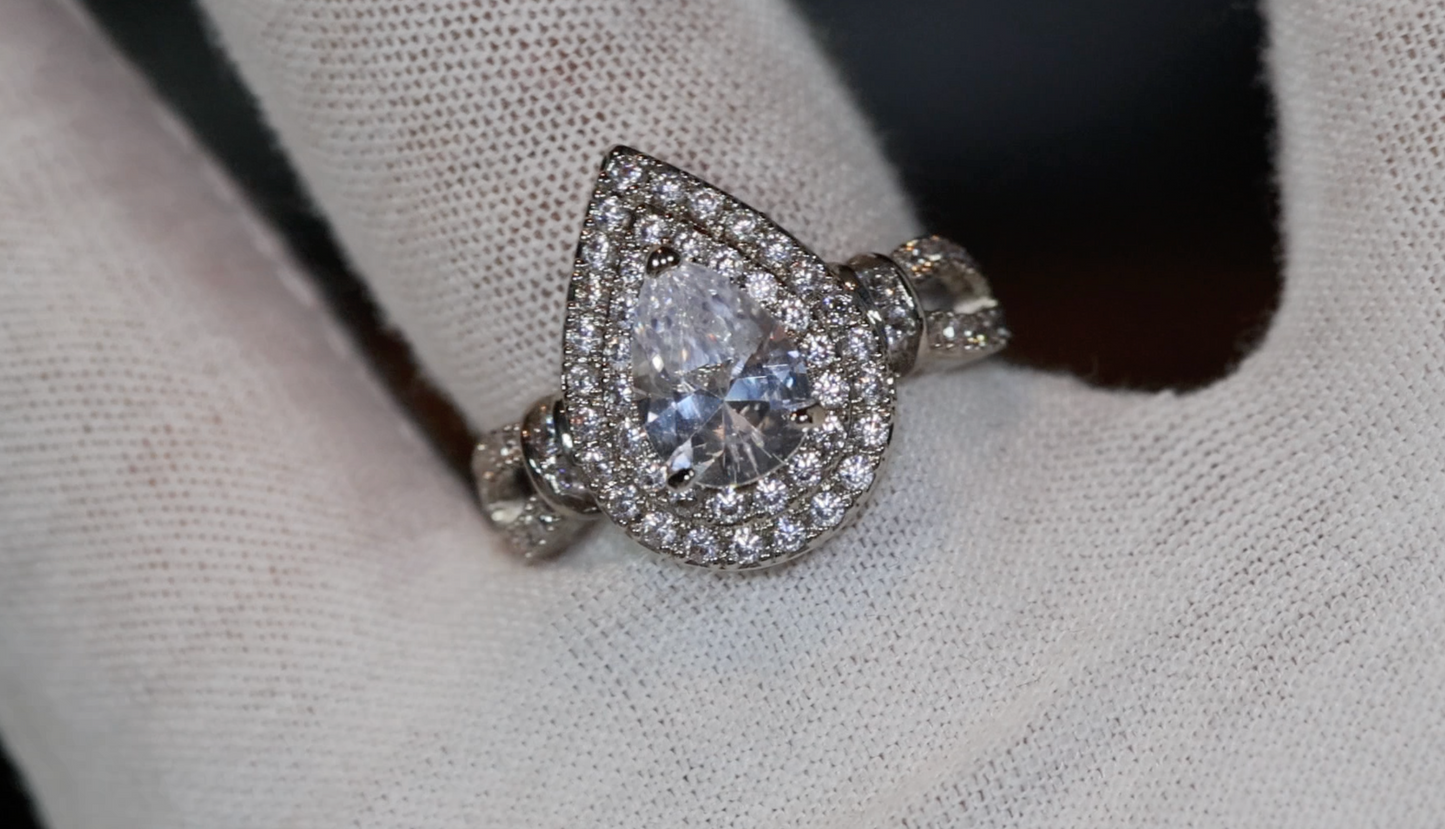 Teardrop Ring | Pear Shape Ring | Teardrop Engagement Ring | Tear Drop Ring | Engagement Ring |  Diamond Rings | Womens Wedding Rings