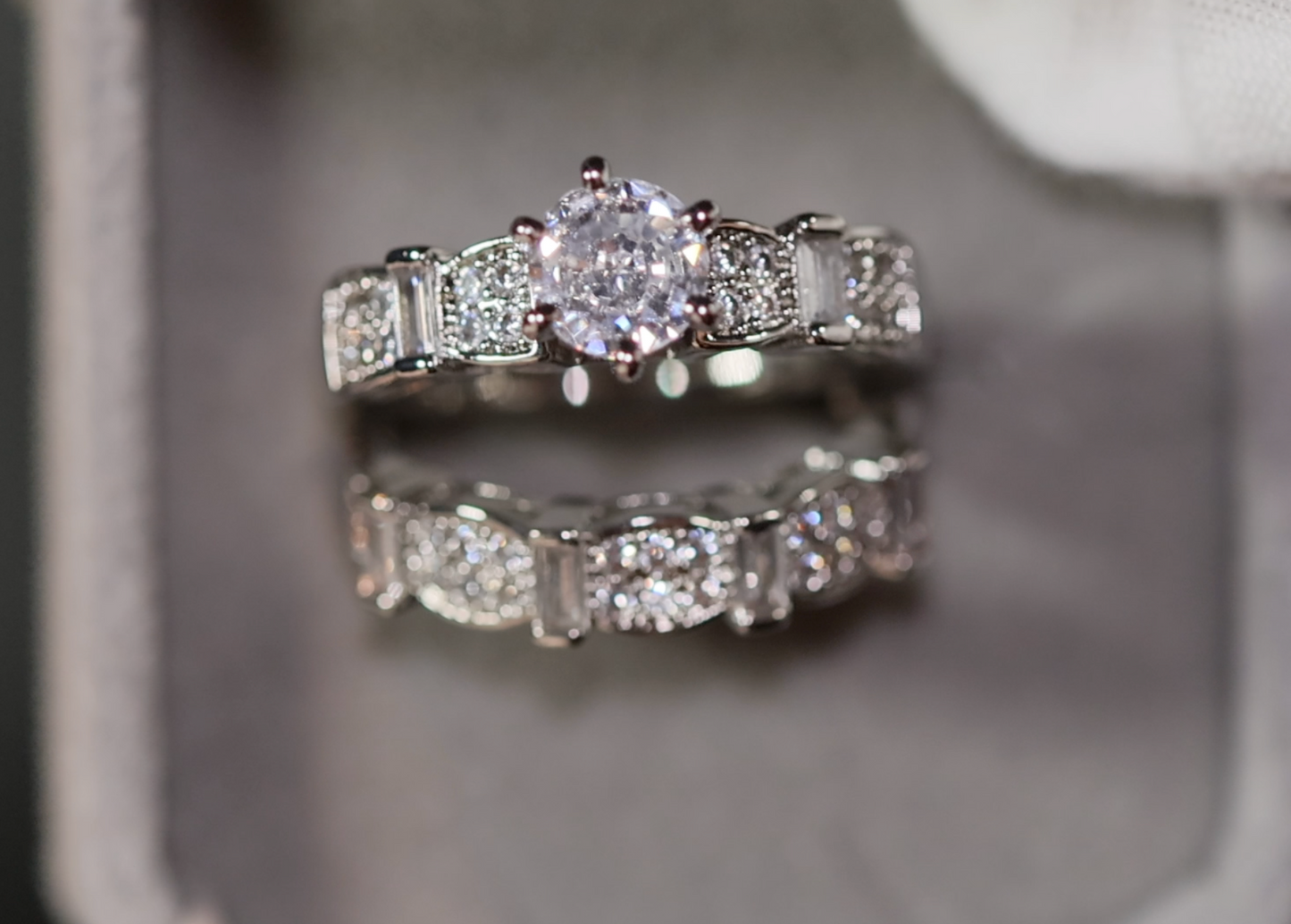 Engagement Ring Set | Womens Diamond Ring | Wedding Ring Set