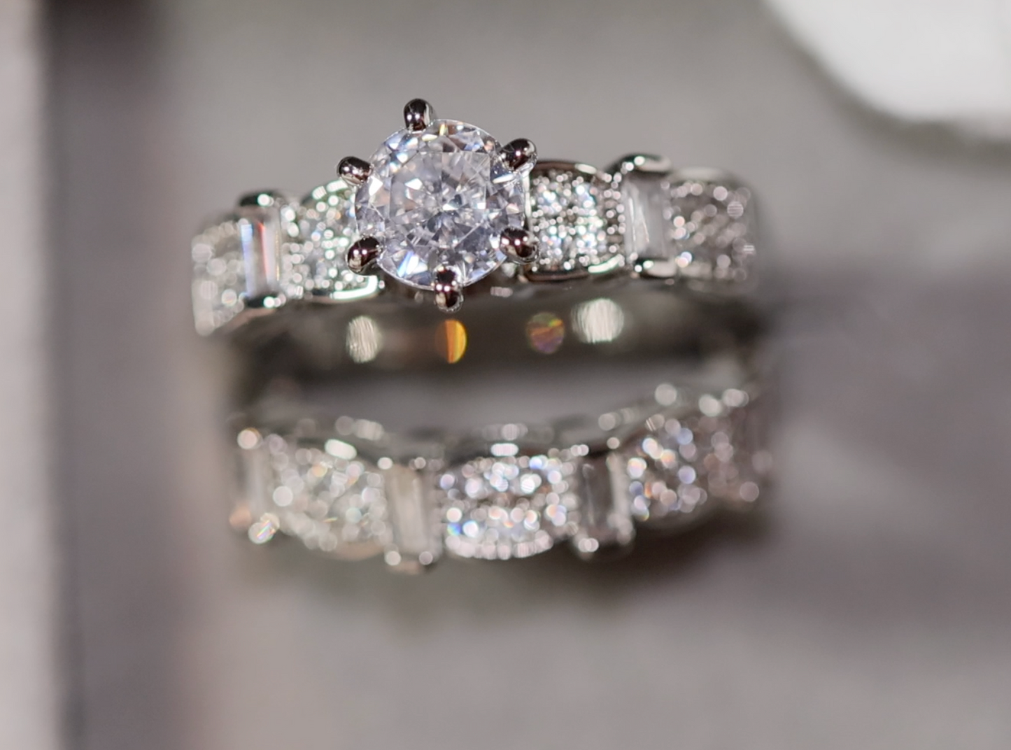 Engagement Ring Set | Womens Diamond Ring | Wedding Ring Set
