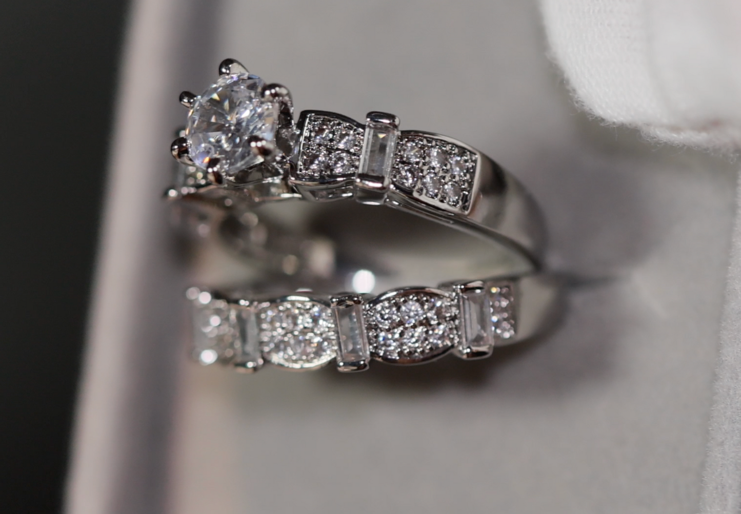 Engagement Ring Set | Womens Diamond Ring | Wedding Ring Set