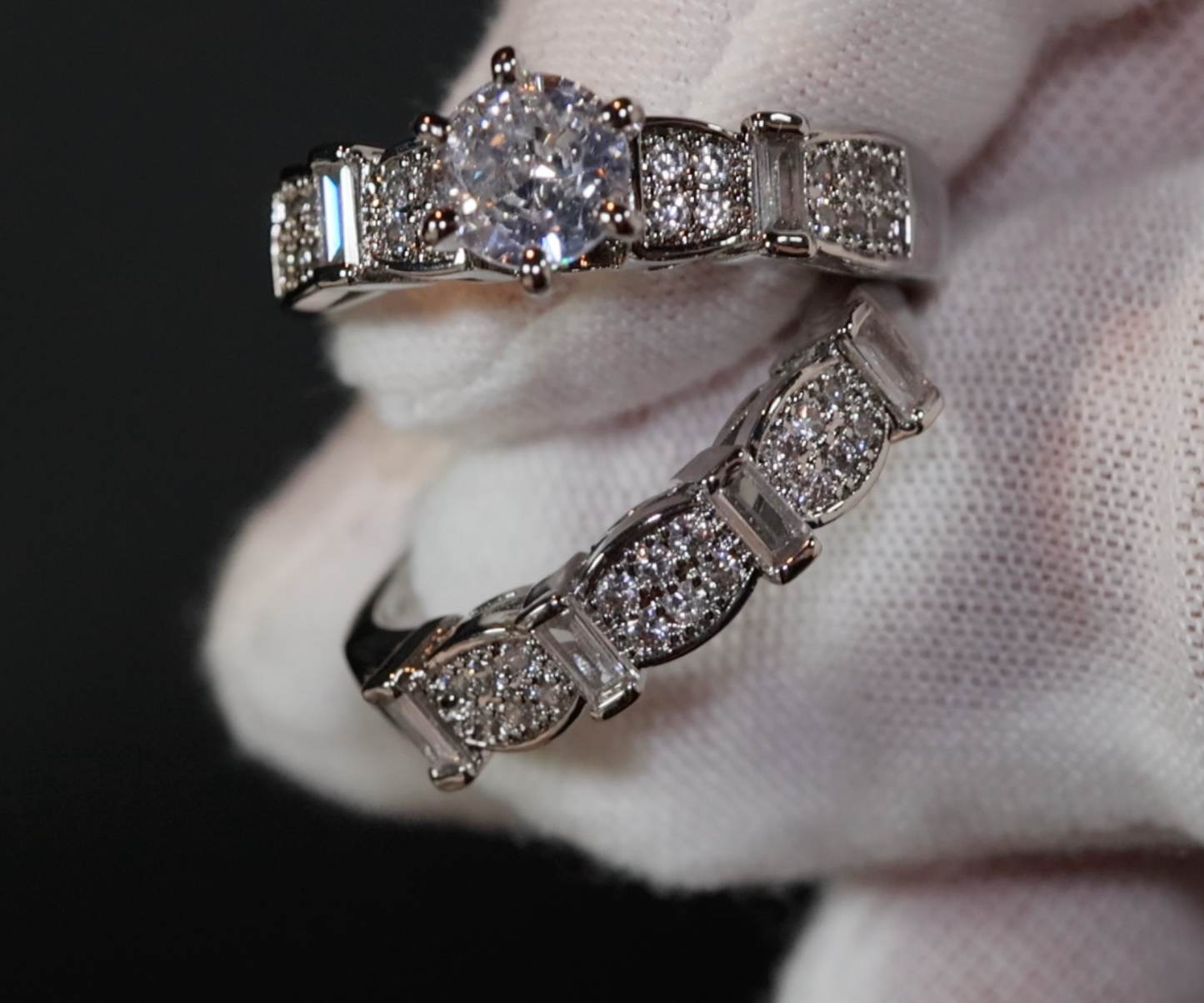 Engagement Ring Set | Womens Diamond Ring | Wedding Ring Set