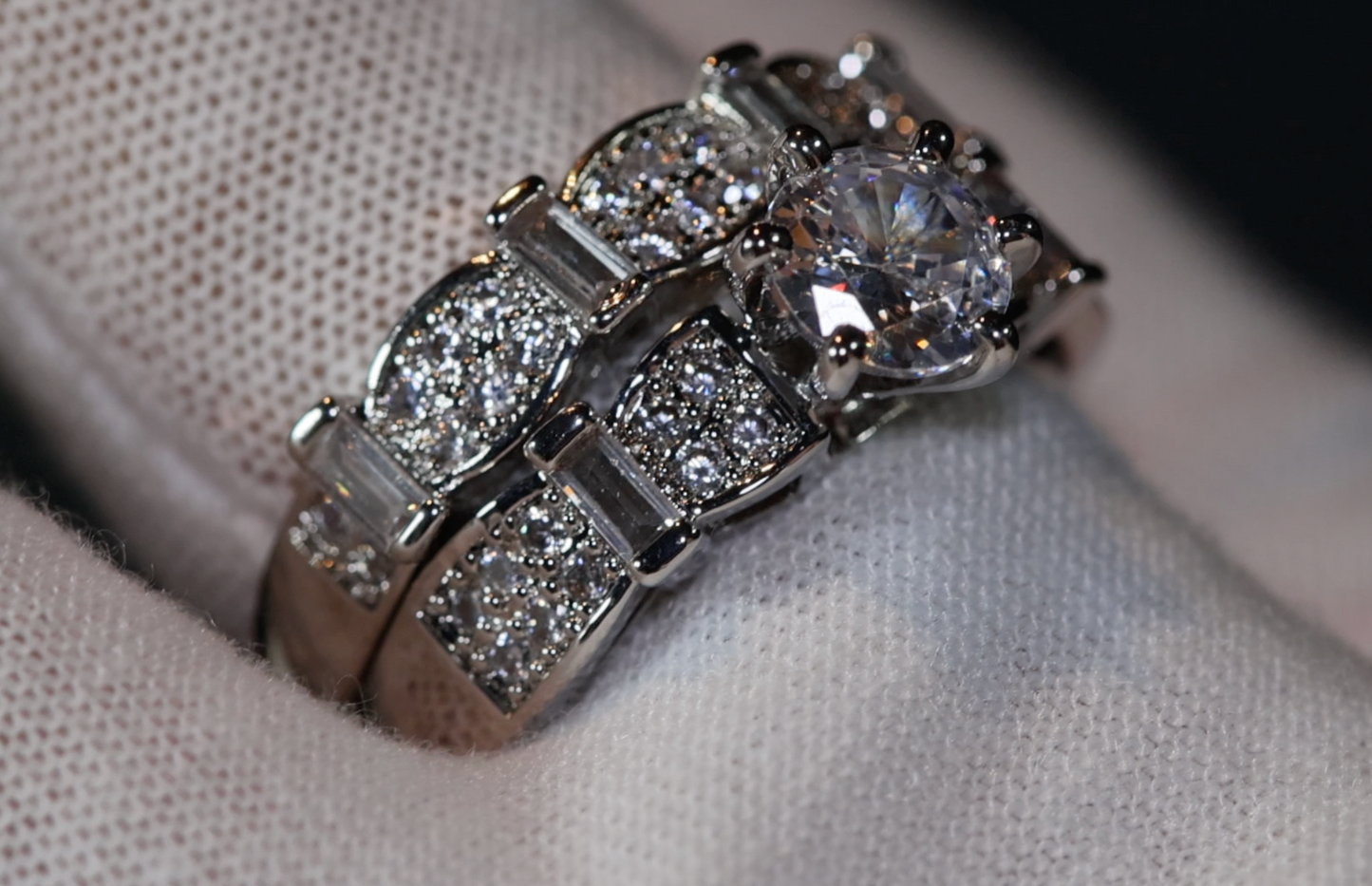 Engagement Ring Set | Womens Diamond Ring | Wedding Ring Set