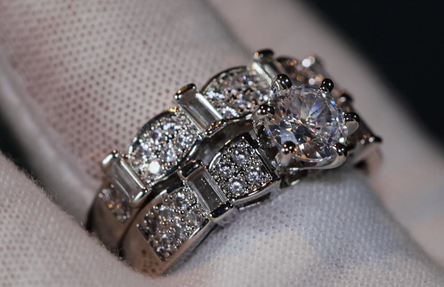 Engagement Ring Set | Womens Diamond Ring | Wedding Ring Set