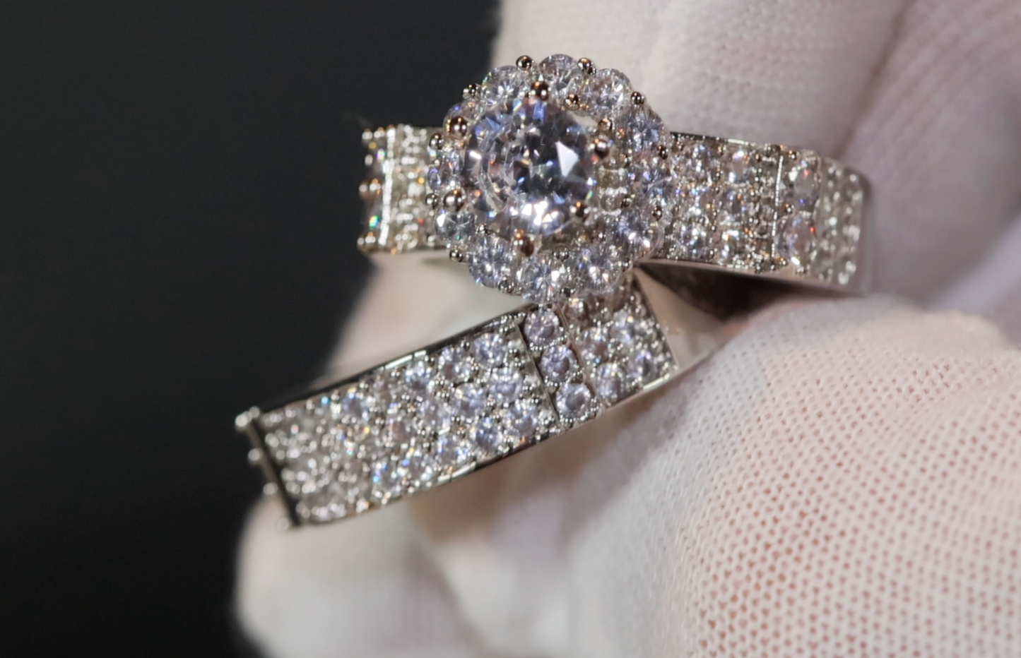 Womens engagement ring set