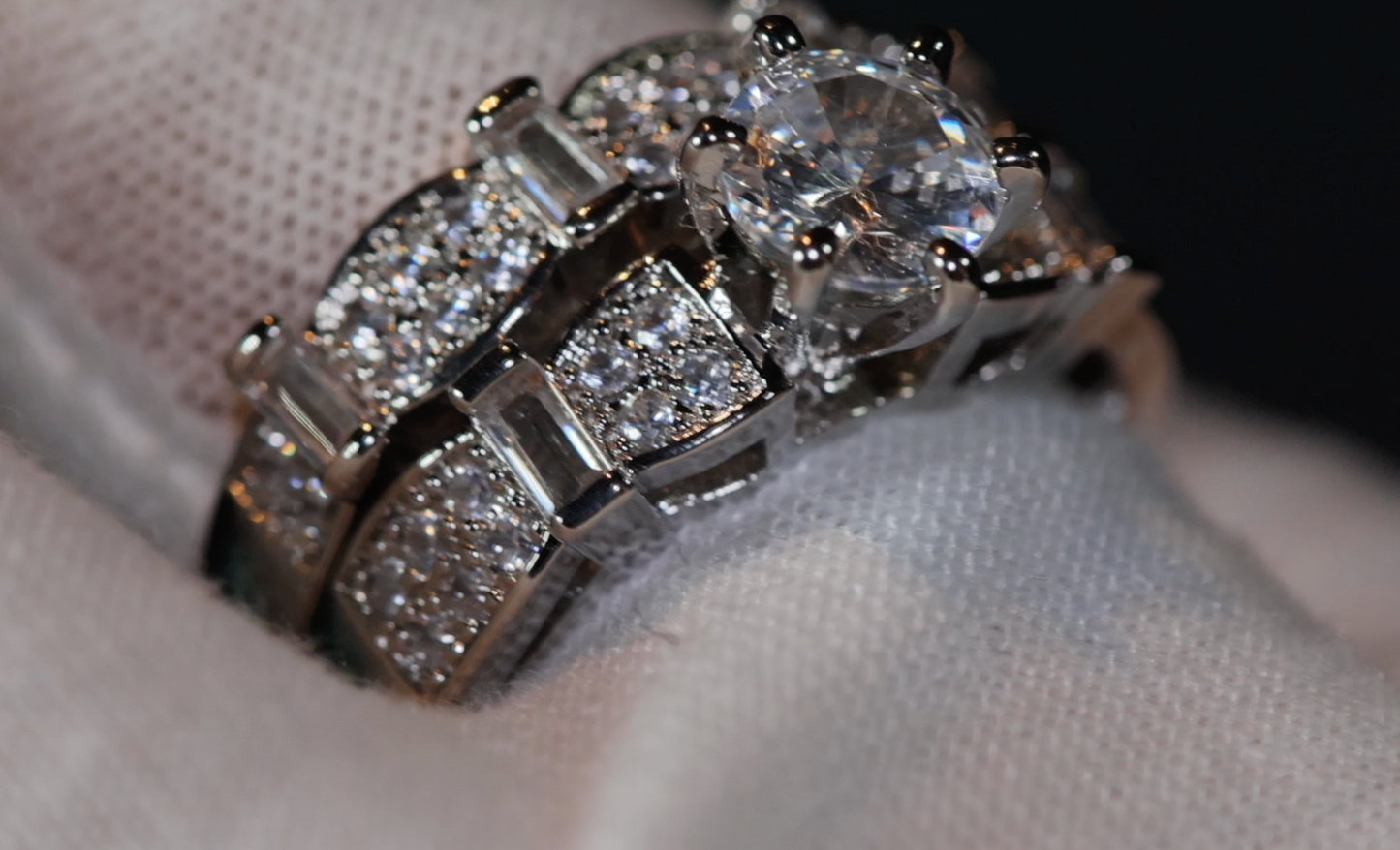 Engagement Ring Set | Womens Diamond Ring | Wedding Ring Set