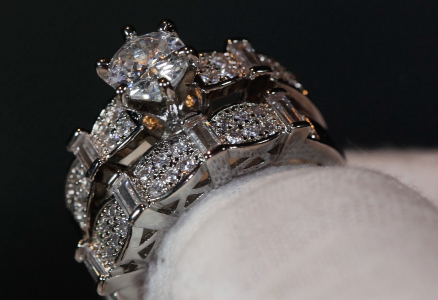 Engagement Ring Set | Womens Diamond Ring | Wedding Ring Set