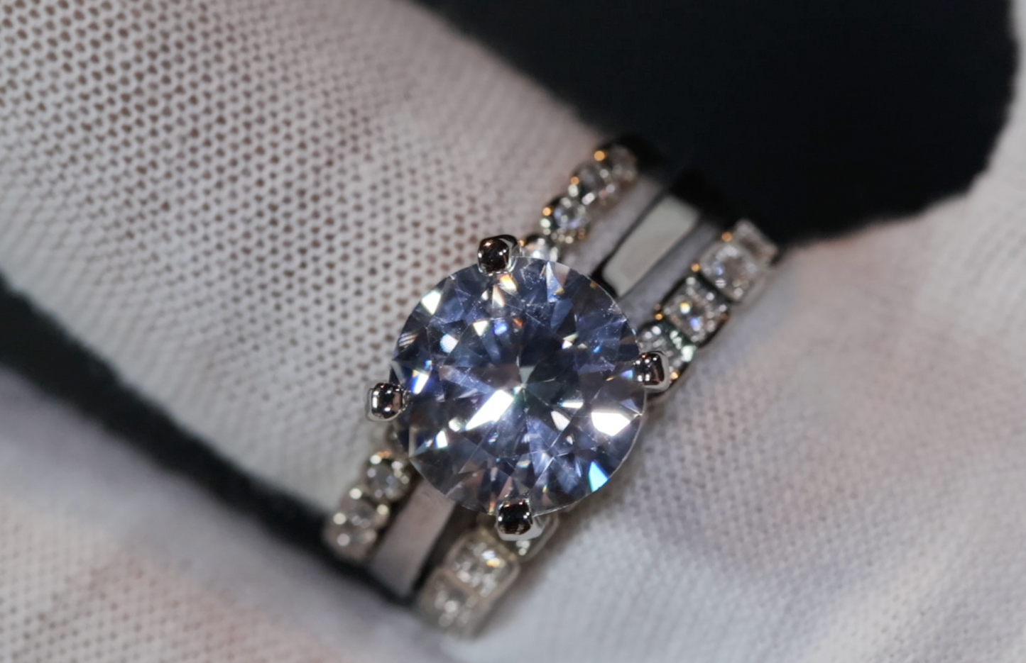 Womens Wedding Ring Set | Engagement Ring Set | Diamond Wedding Ring Set