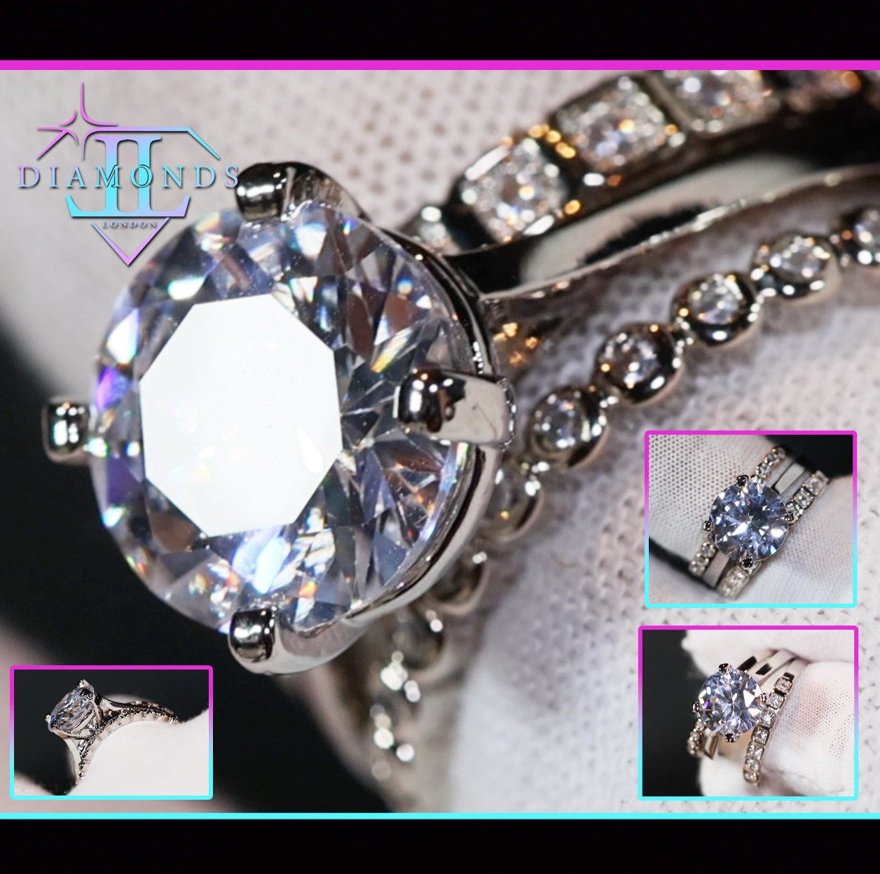 Womens Wedding Ring Set | Engagement Ring Set | Diamond Wedding Ring Set