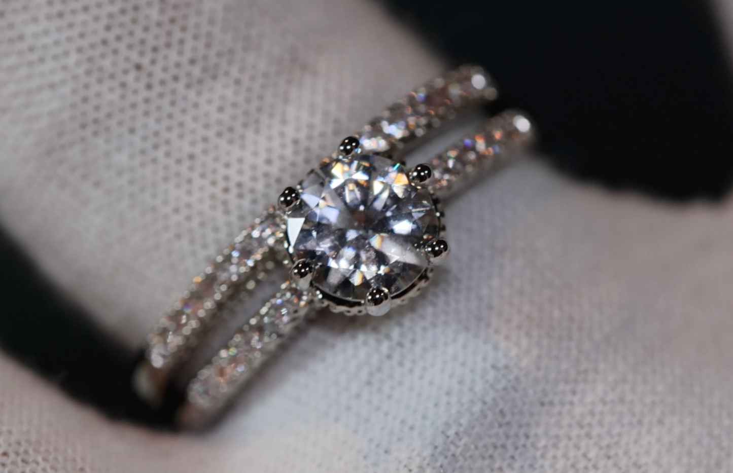 Womens Wedding Ring Set | Engagement Ring Set | Wedding Ring