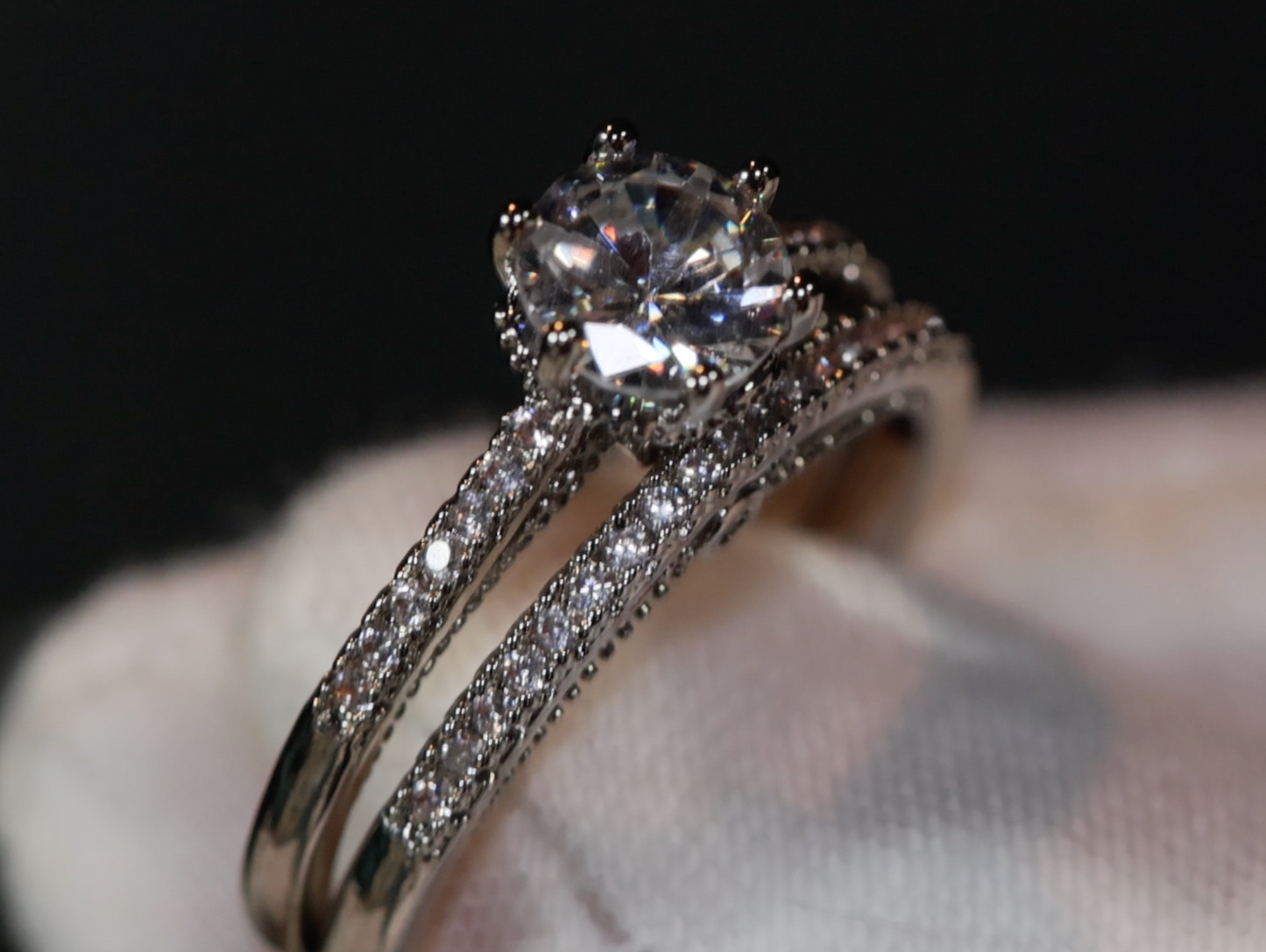 Womens Wedding Ring Set | Engagement Ring Set | Wedding Ring