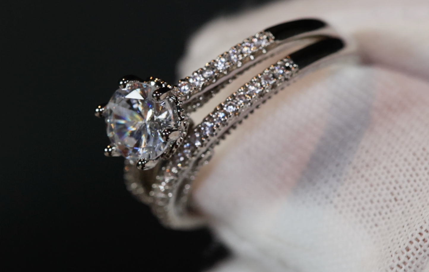 Womens Wedding Ring Set | Engagement Ring Set | Wedding Ring
