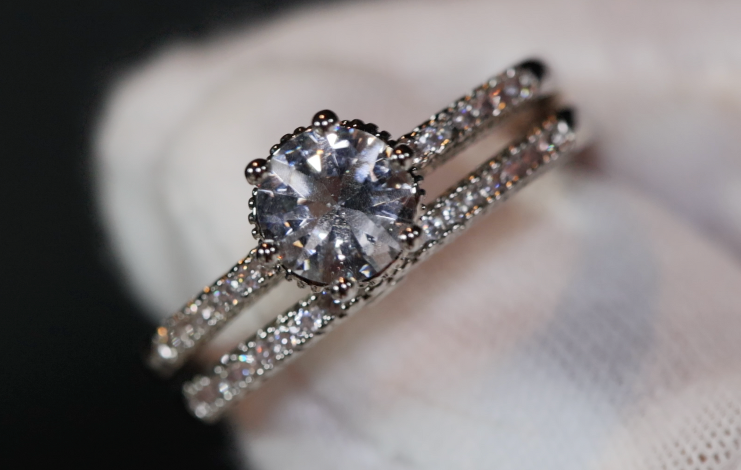 Womens Wedding Ring Set | Engagement Ring Set | Wedding Ring