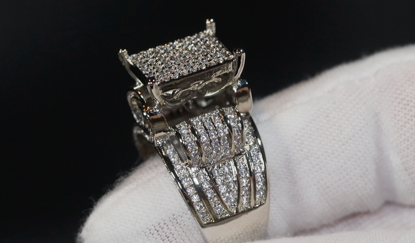 Womens Big Diamond Ring | Womens Iced Out Ring | Womens Big Ring