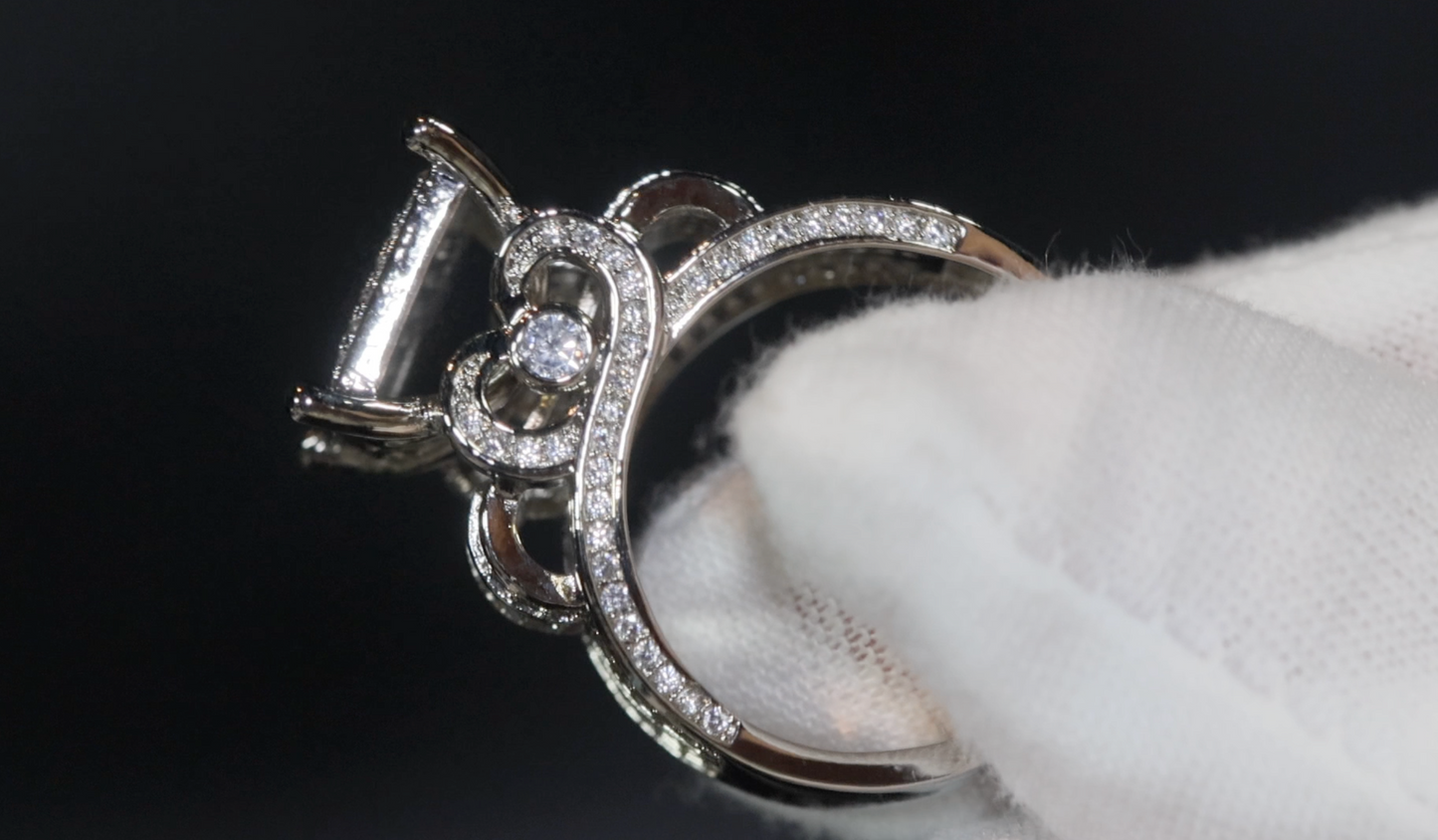 Womens Big Diamond Ring | Womens Iced Out Ring | Womens Big Ring