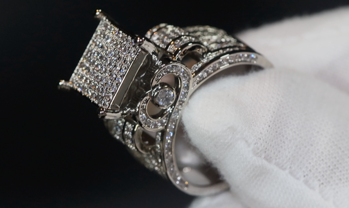Womens Big Diamond Ring | Womens Iced Out Ring | Womens Big Ring