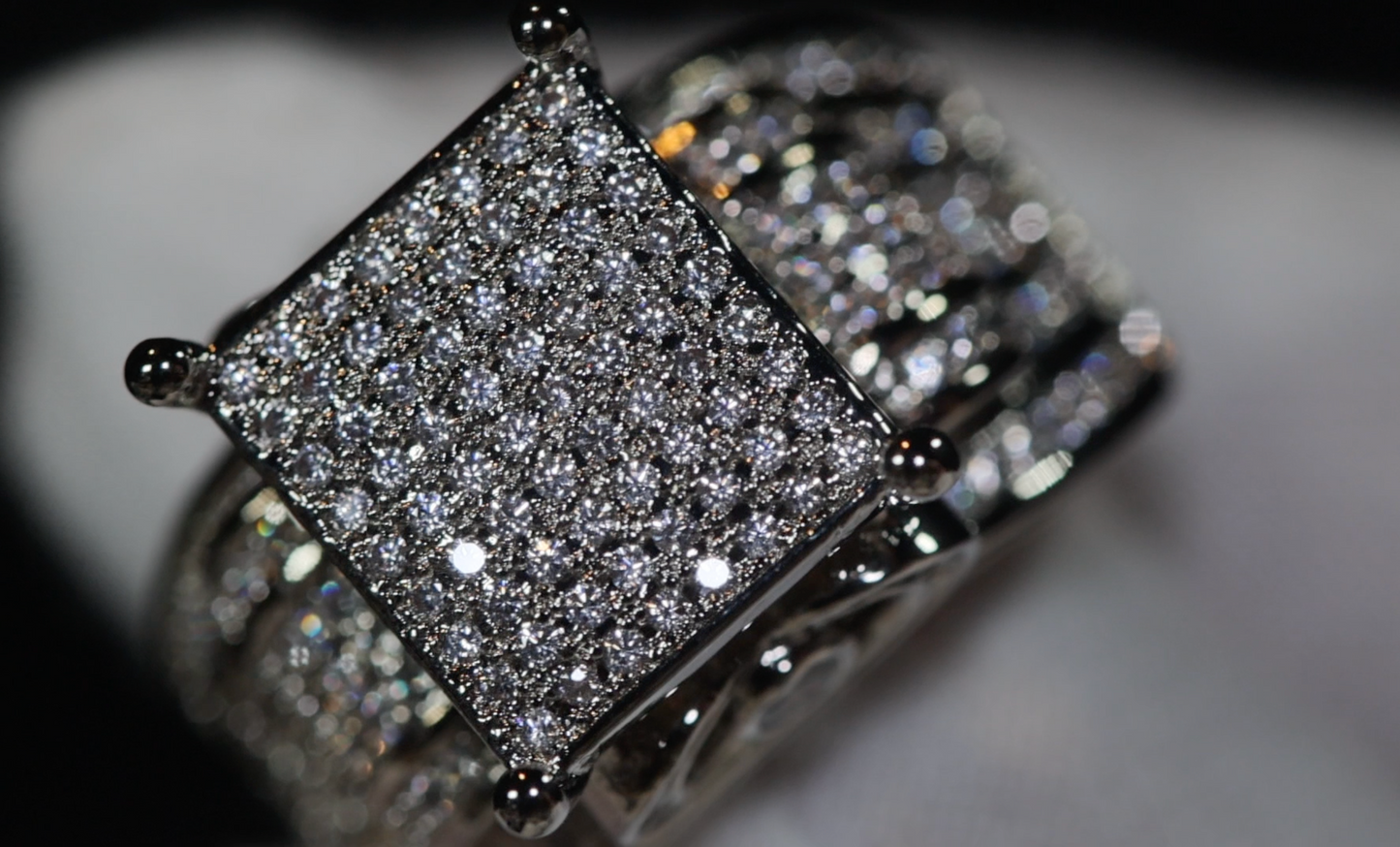 Womens Big Diamond Ring | Womens Iced Out Ring | Womens Big Ring