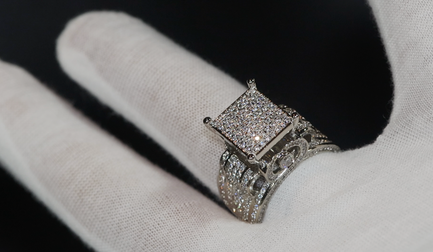 Womens Big Diamond Ring | Womens Iced Out Ring | Womens Big Ring