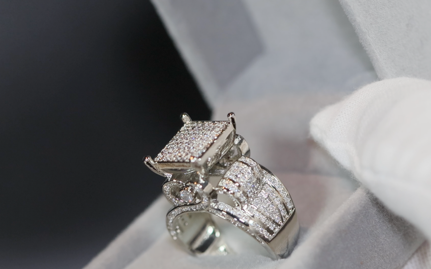 Womens Big Diamond Ring | Womens Iced Out Ring | Womens Big Ring