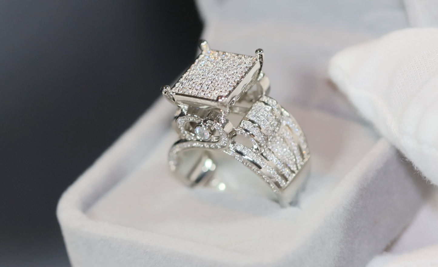 Womens Big Diamond Ring | Womens Iced Out Ring | Womens Big Ring