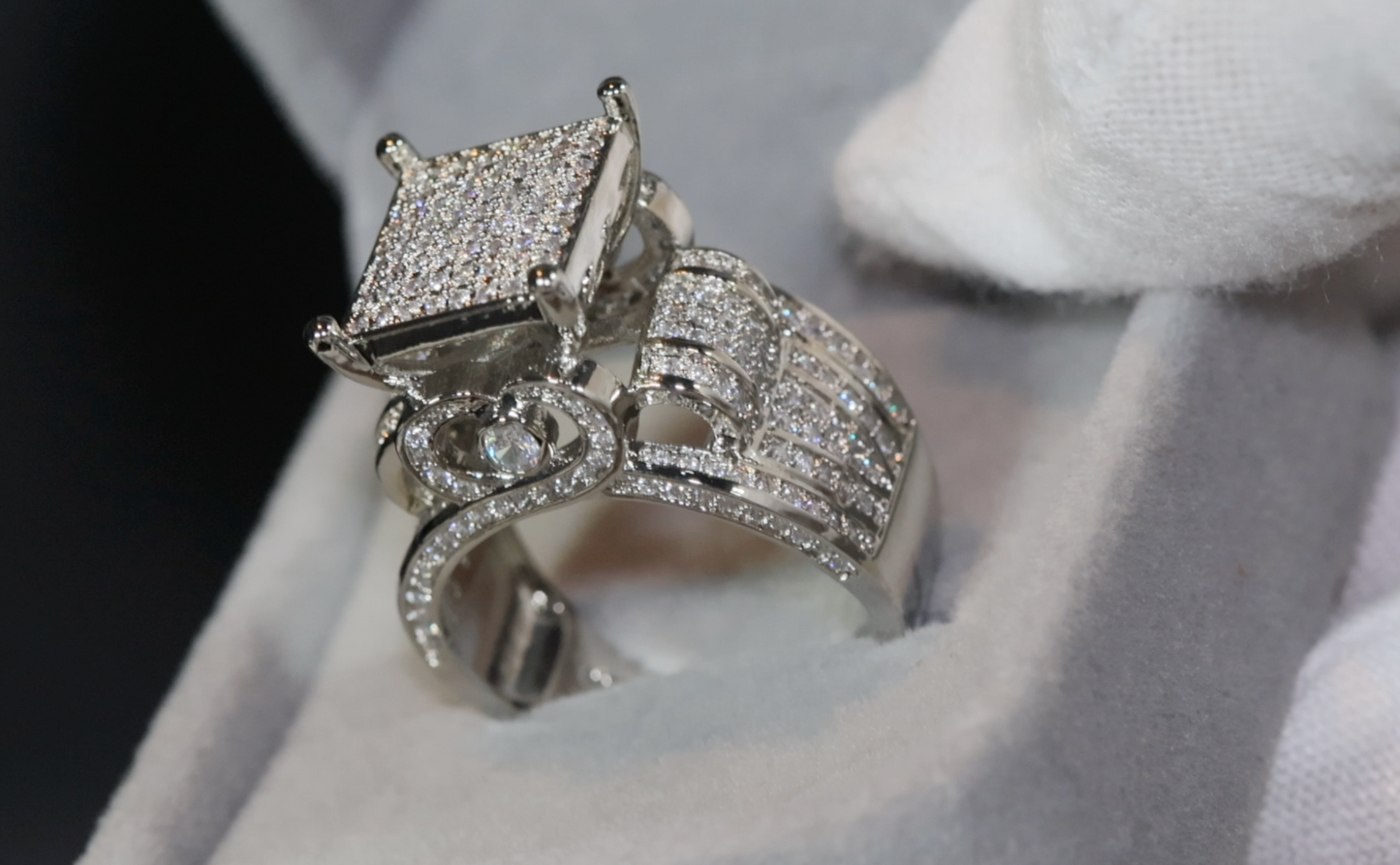 Womens Big Diamond Ring | Womens Iced Out Ring | Womens Big Ring