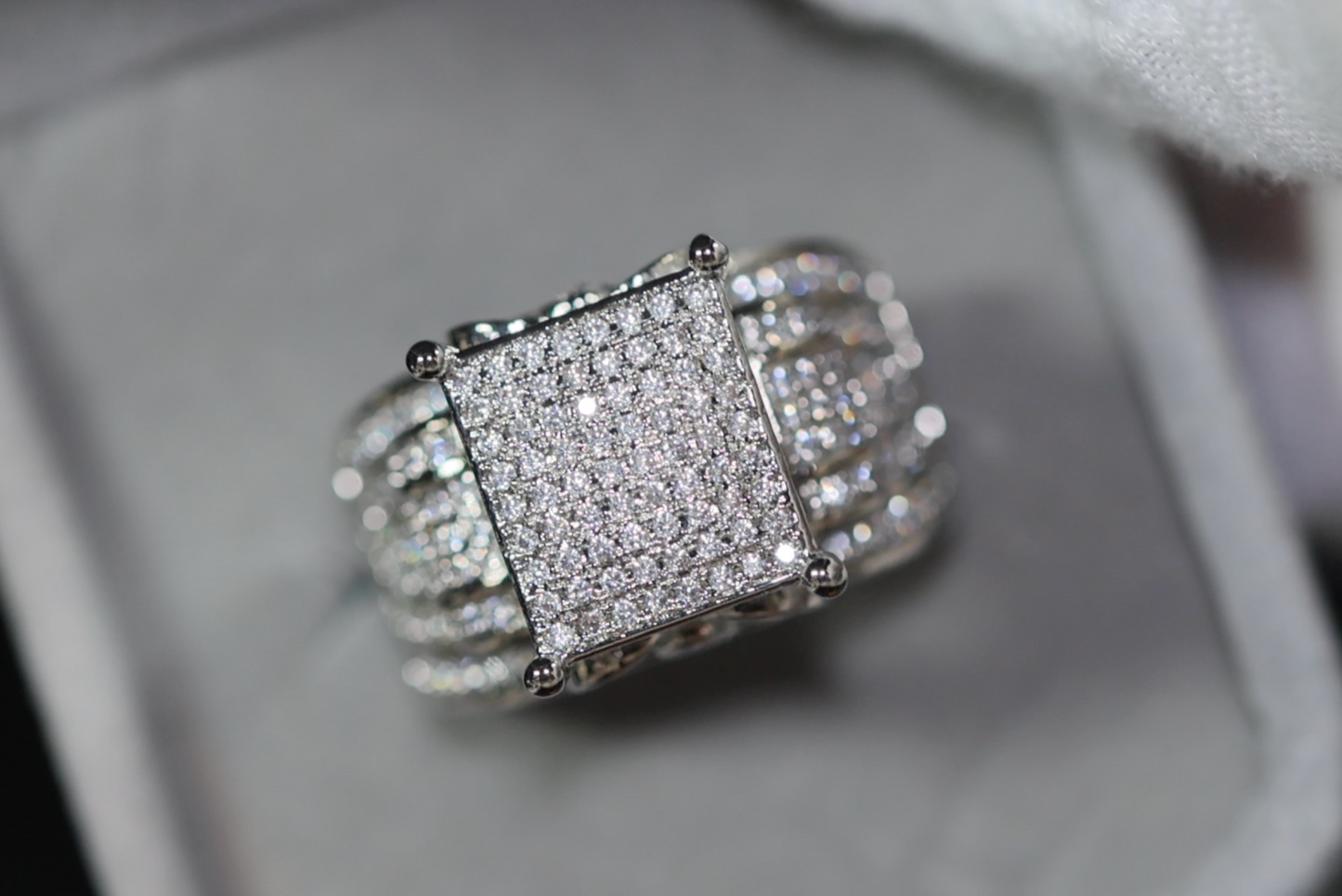 Womens Big Diamond Ring | Womens Iced Out Ring | Womens Big Ring