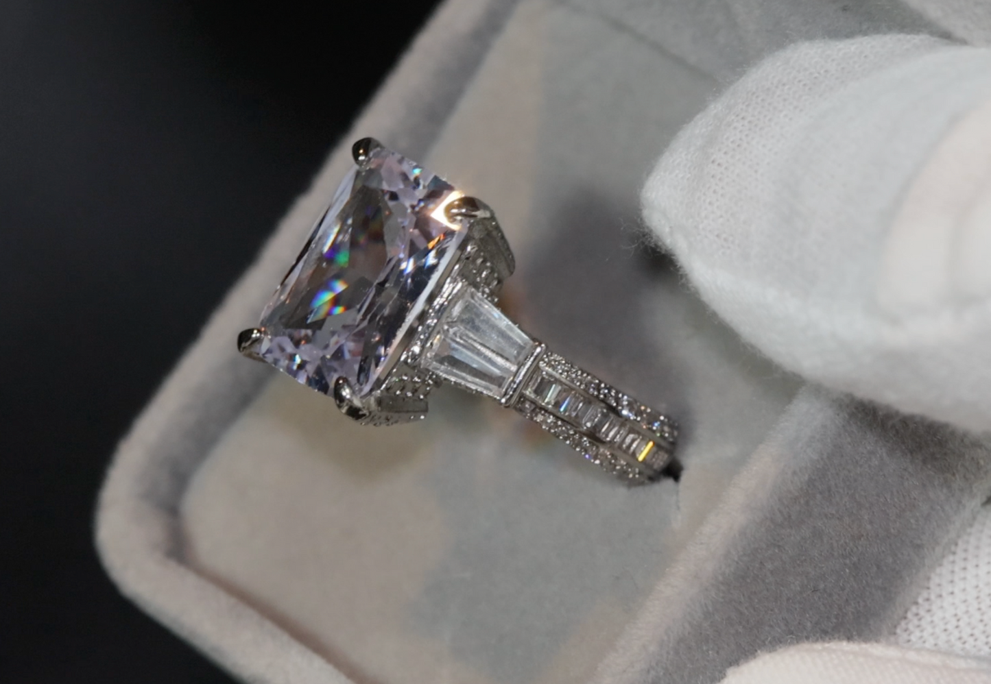 Engagement Ring | Big Womens Ring | Big Carat Ring | Emerald Engagement Ring | Big Diamond Ring | Engagement Rings | Big Diamond Rings