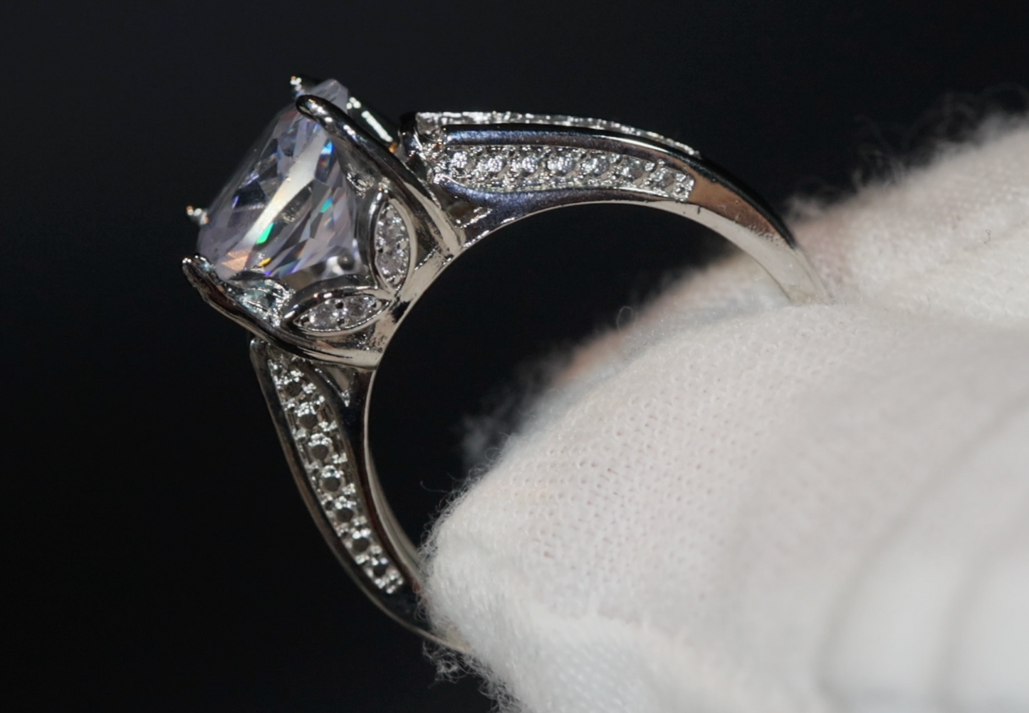 Womens Engagement Ring | Womens Baguette Wedding Ring