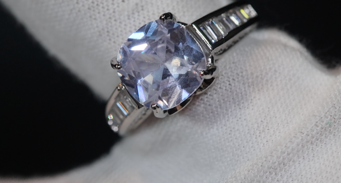 Womens Baguette Wedding Ring