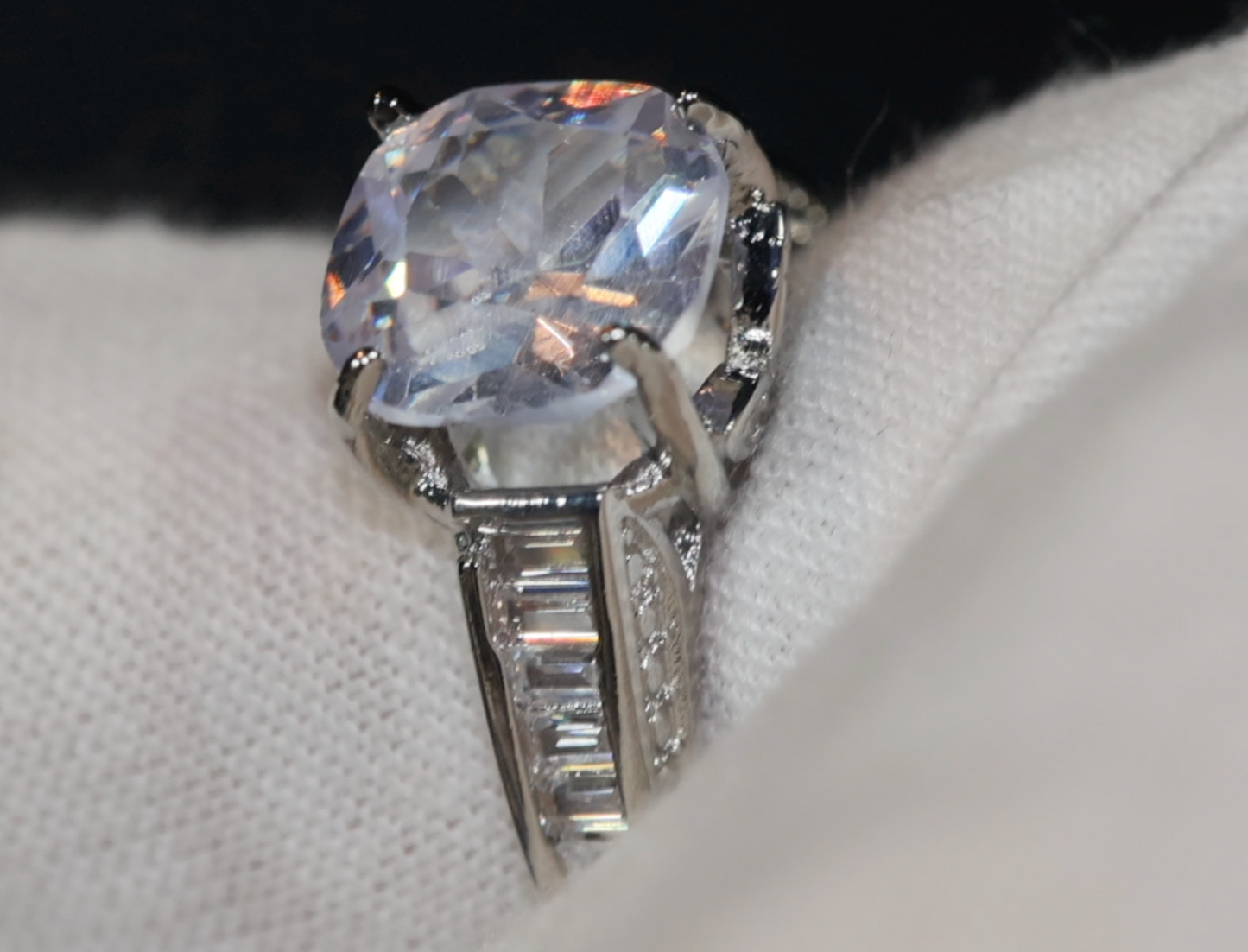 Womens Engagement Ring | Womens Baguette Wedding Ring