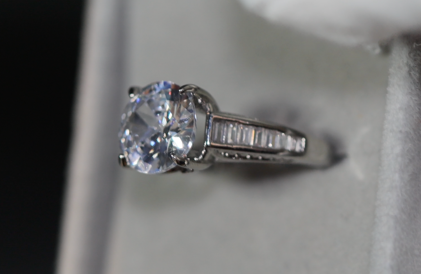 Womens Engagement Ring | Womens Baguette Wedding Ring