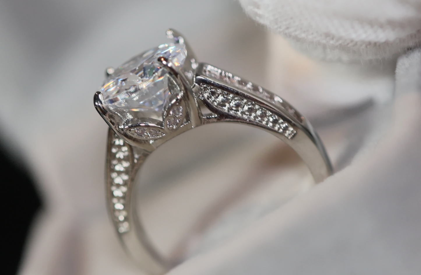 Womens Engagement Ring | Womens Baguette Wedding Ring