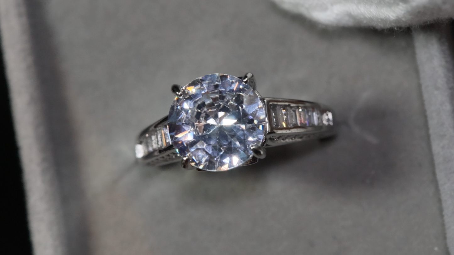 Womens Engagement Ring | Womens Baguette Wedding Ring