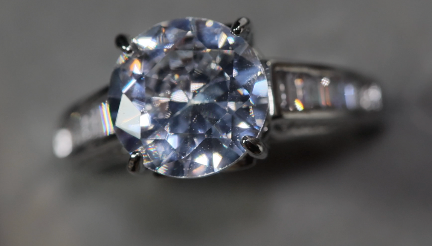 Womens Engagement Ring | Womens Baguette Wedding Ring