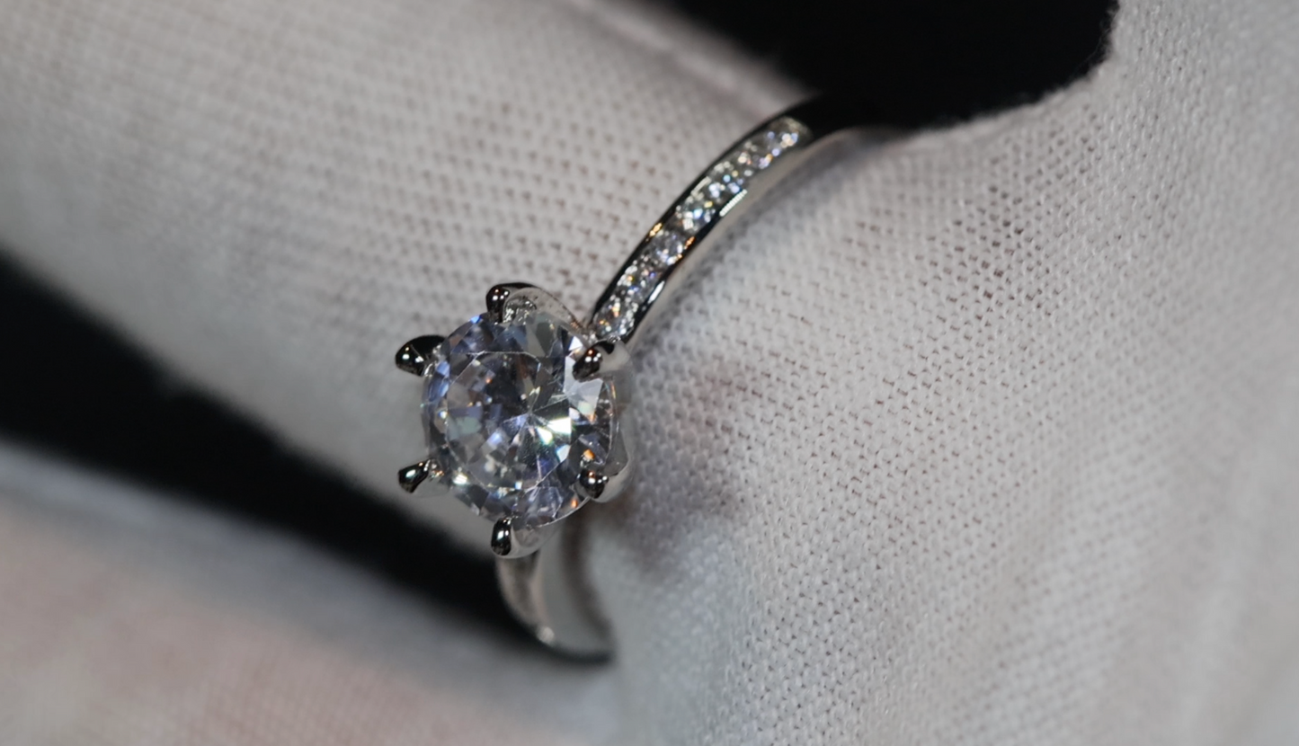 Diamond Engagement Ring | Round Diamond Engagement Ring | Womens Engagement Ring