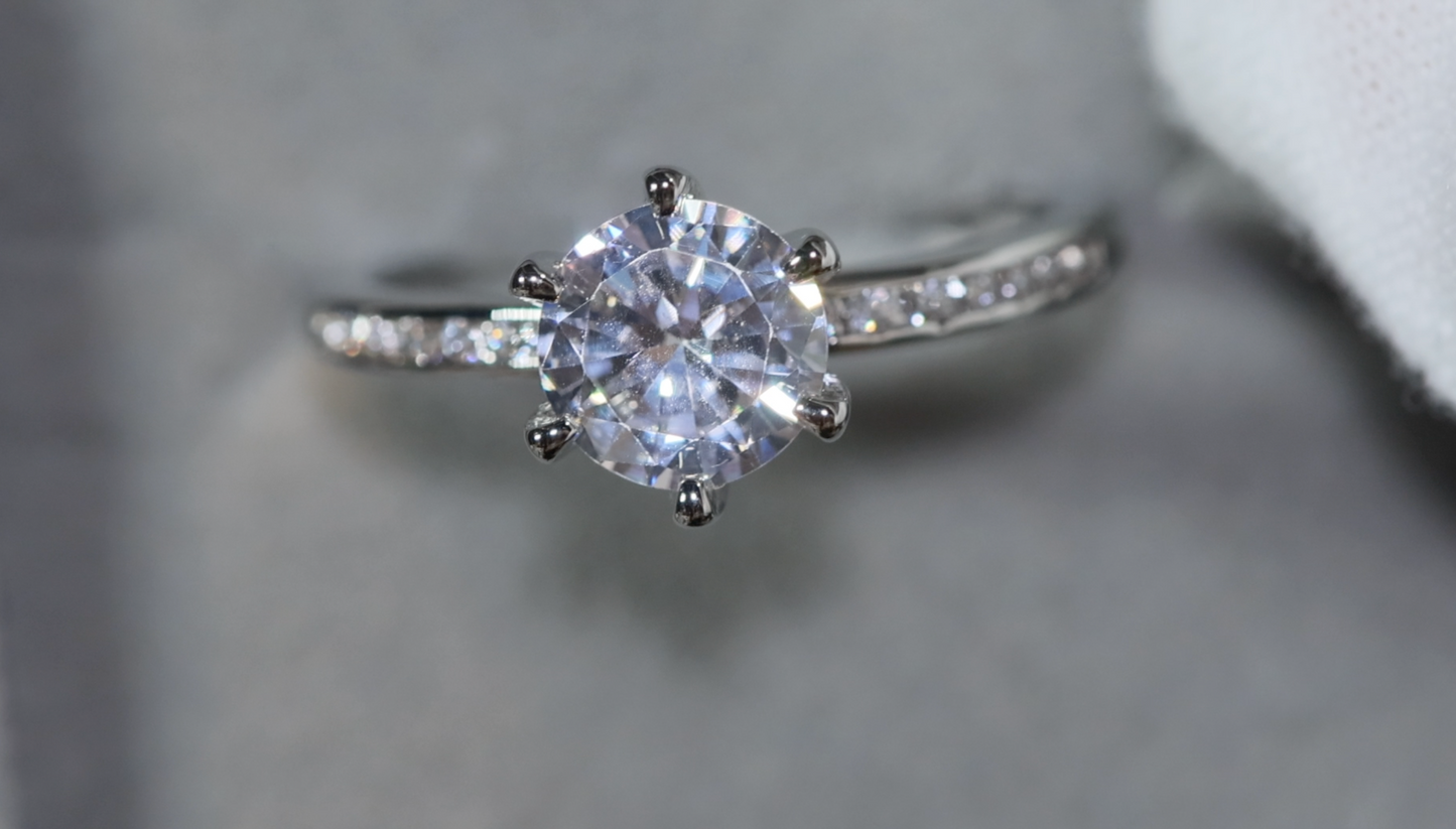 Diamond Engagement Ring | Round Diamond Engagement Ring | Womens Engagement Ring
