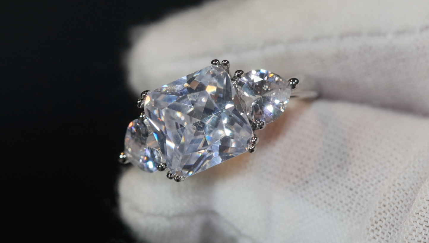 Three Stone Ring | Womens Engagement Ring | Three Stone Engagement Ring