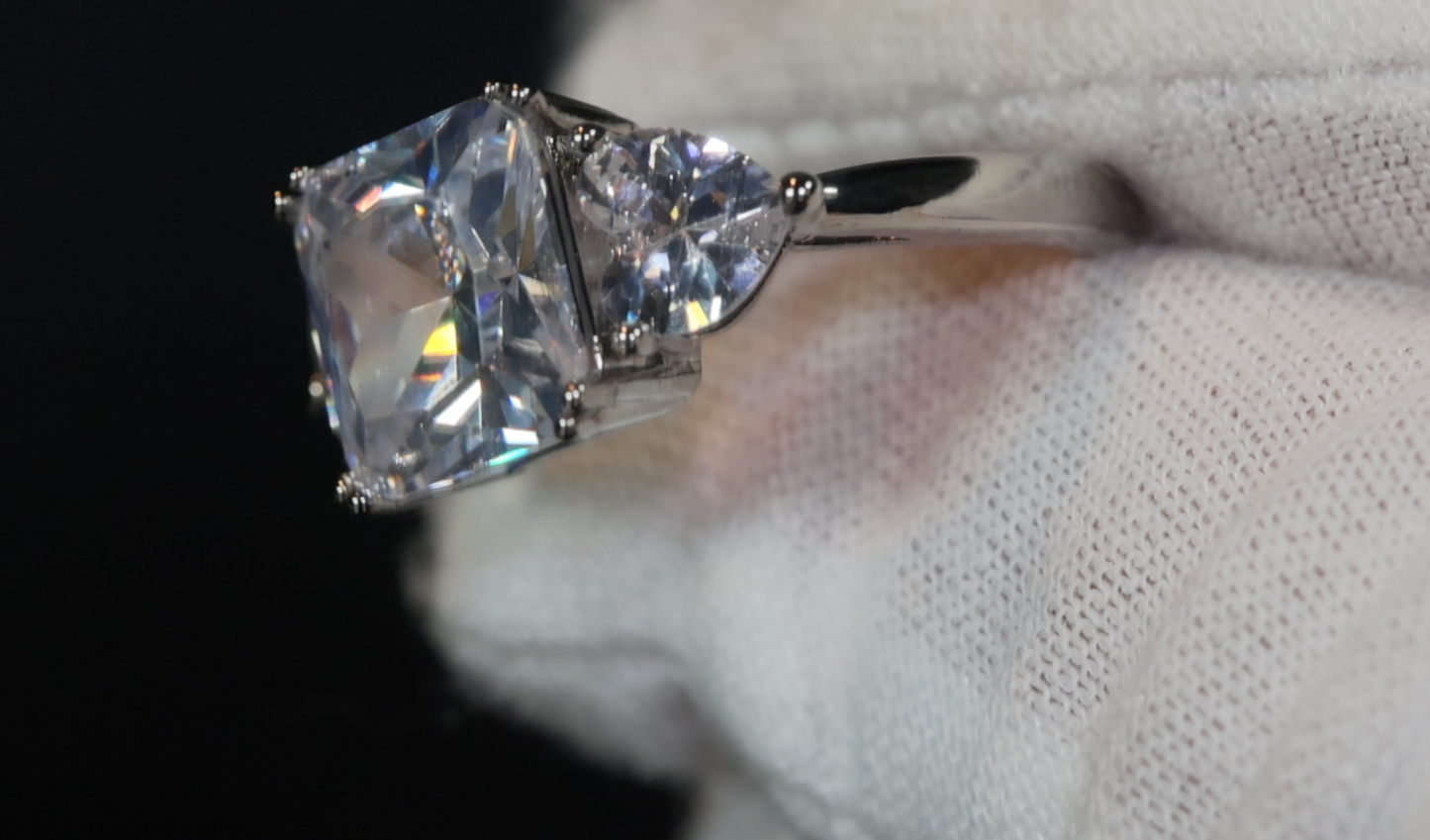 Three Stone Ring | Womens Engagement Ring | Three Stone Engagement Ring