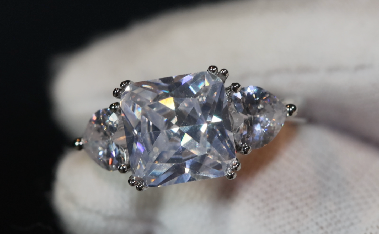 Three Stone Ring | Womens Engagement Ring | Three Stone Engagement Ring