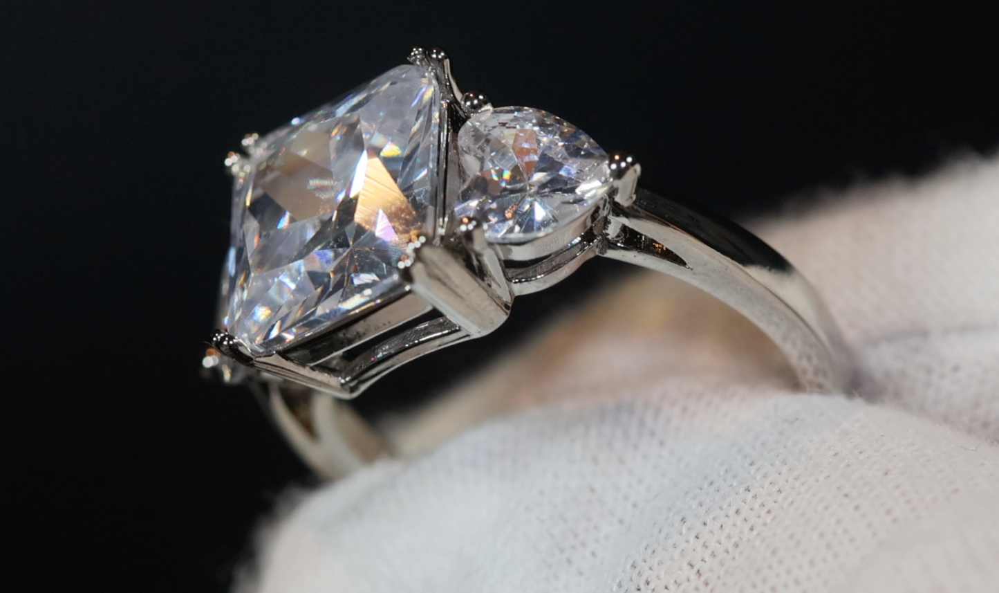 Three Stone Ring | Womens Engagement Ring | Three Stone Engagement Ring