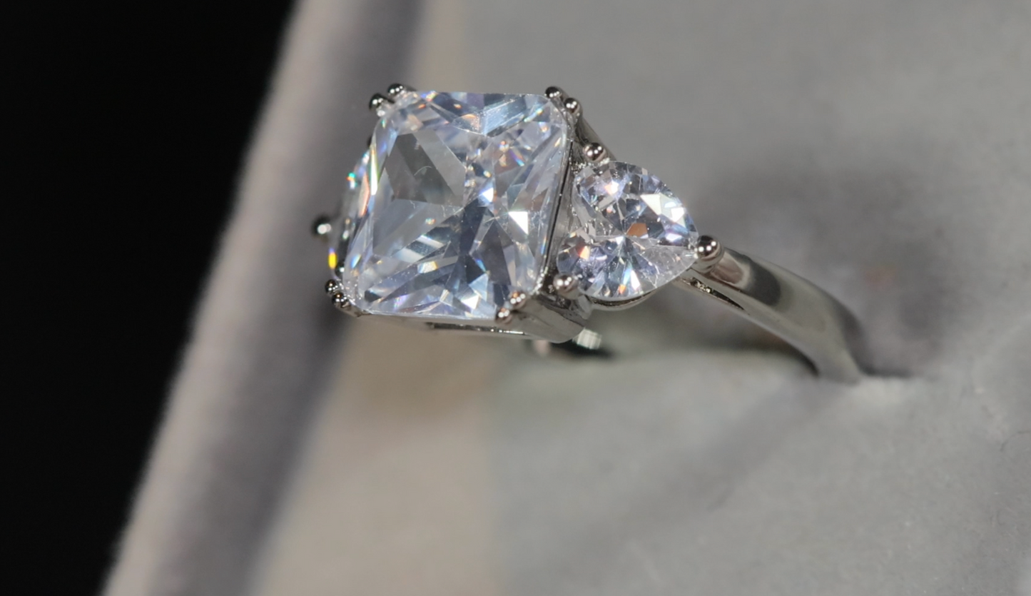 Three Stone Ring | Womens Engagement Ring | Three Stone Engagement Ring