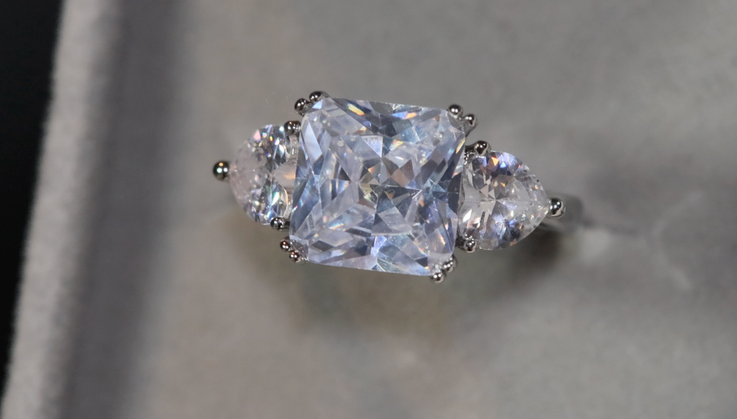 Three Stone Ring | Womens Engagement Ring | Three Stone Engagement Ring