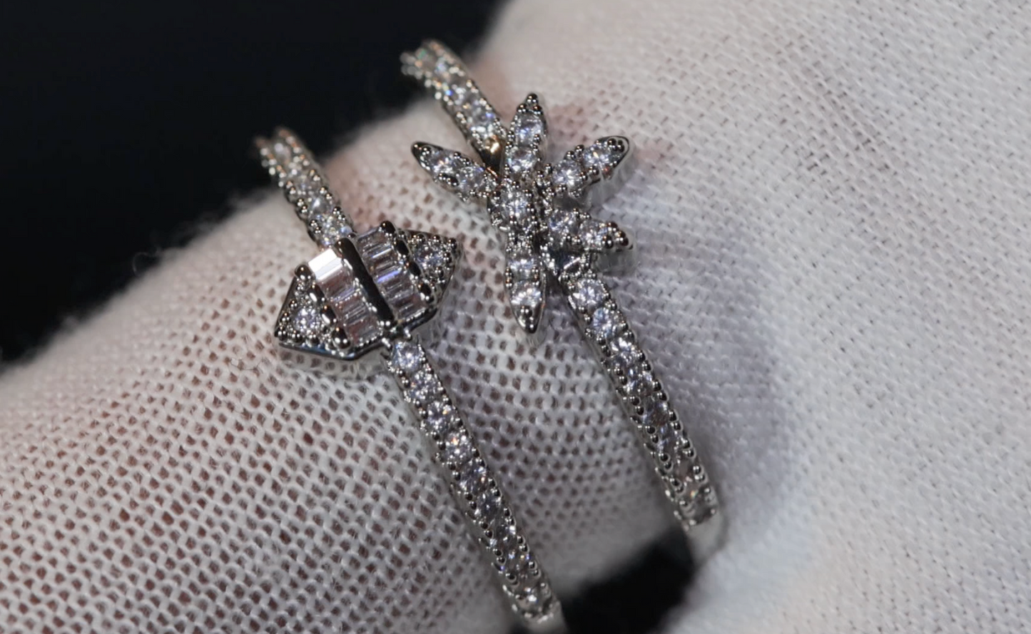 Vintage Diamond Ring | Flower Diamond Ring | Womens Fashion Ring