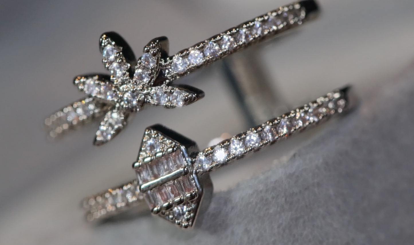 Vintage Diamond Ring | Flower Diamond Ring | Womens Fashion Ring