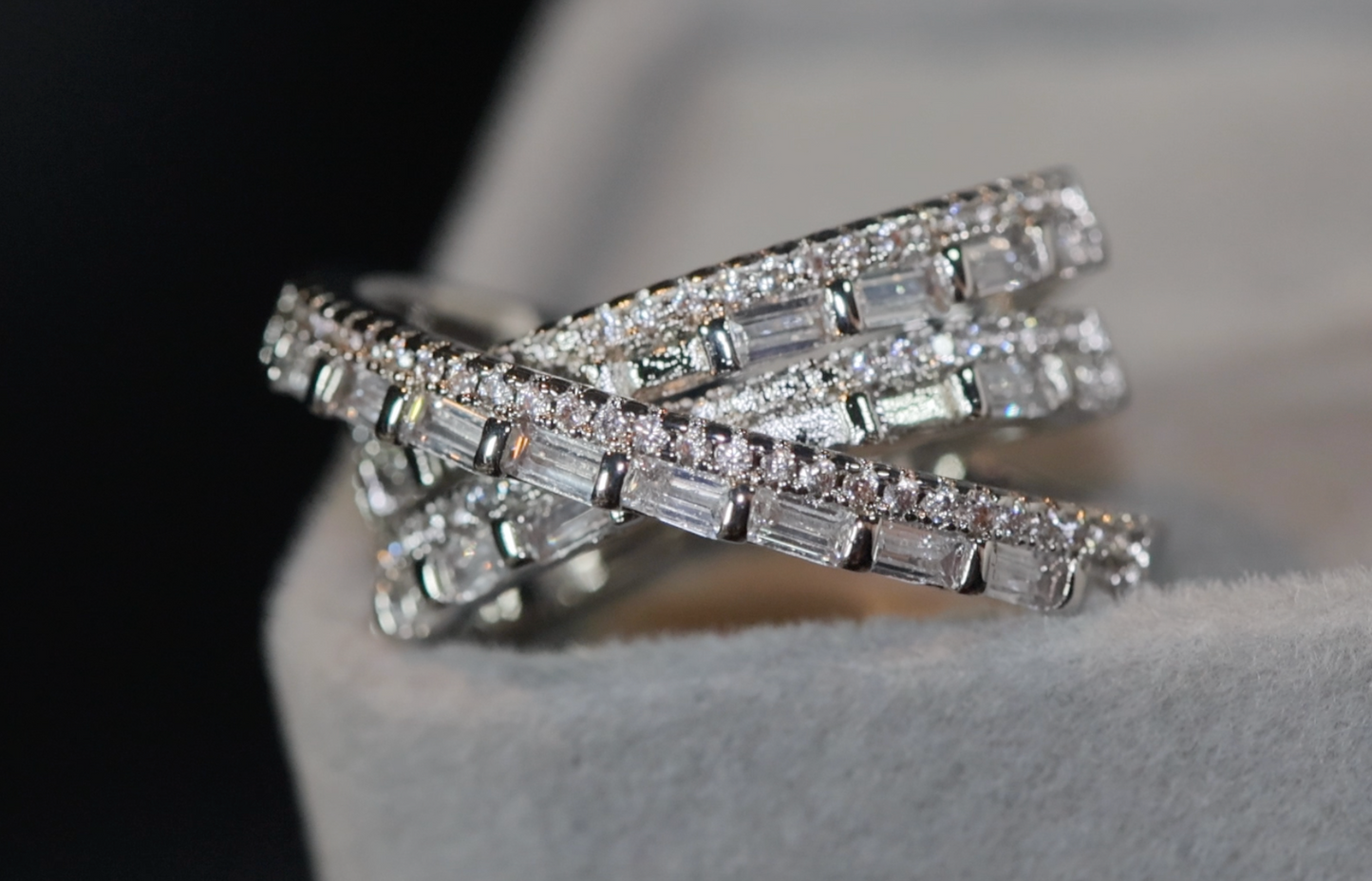 Fashion Ring | Cross Ring | Baguette Diamond Cross Ring