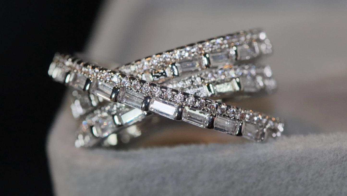 Fashion Ring | Cross Ring | Baguette Diamond Cross Ring