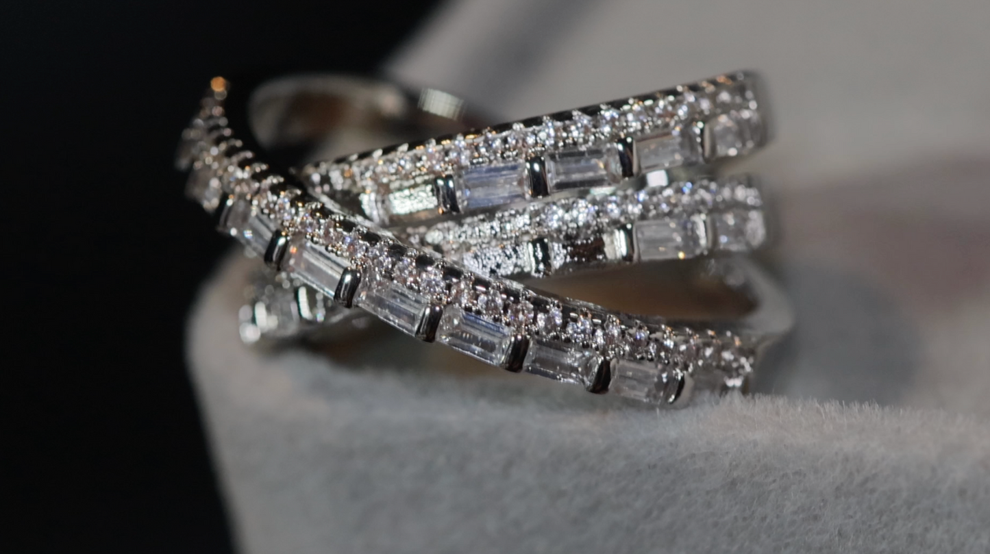 Fashion Ring | Cross Ring | Baguette Diamond Cross Ring