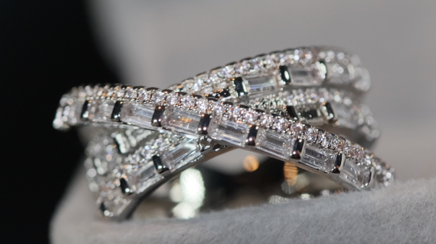 Fashion Ring | Cross Ring | Baguette Diamond Cross Ring