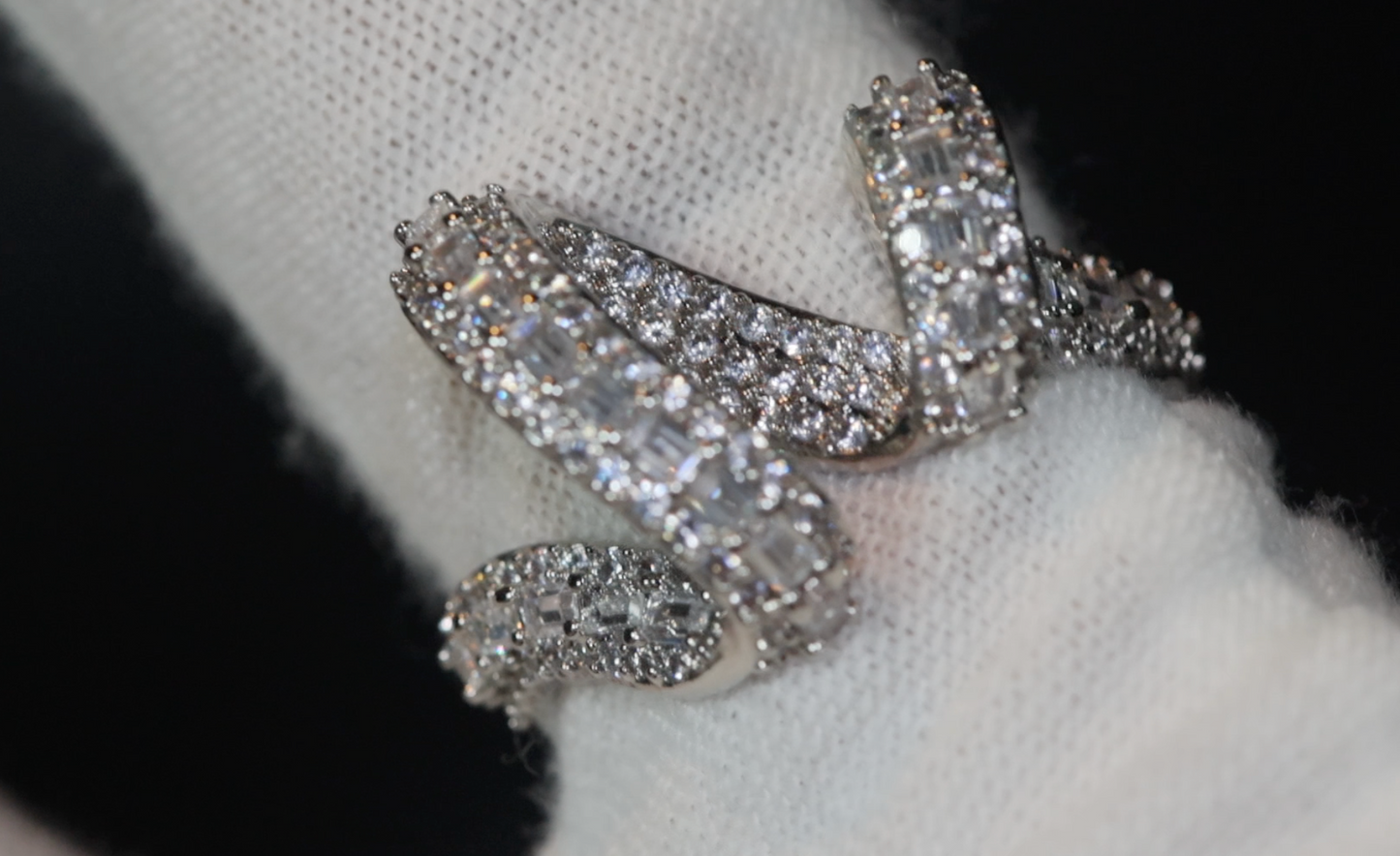 X Shape Ring | Wrapped Ring | Diamond Twist Ring | Stackable Ring | Charm Ring | Nightclub Ring