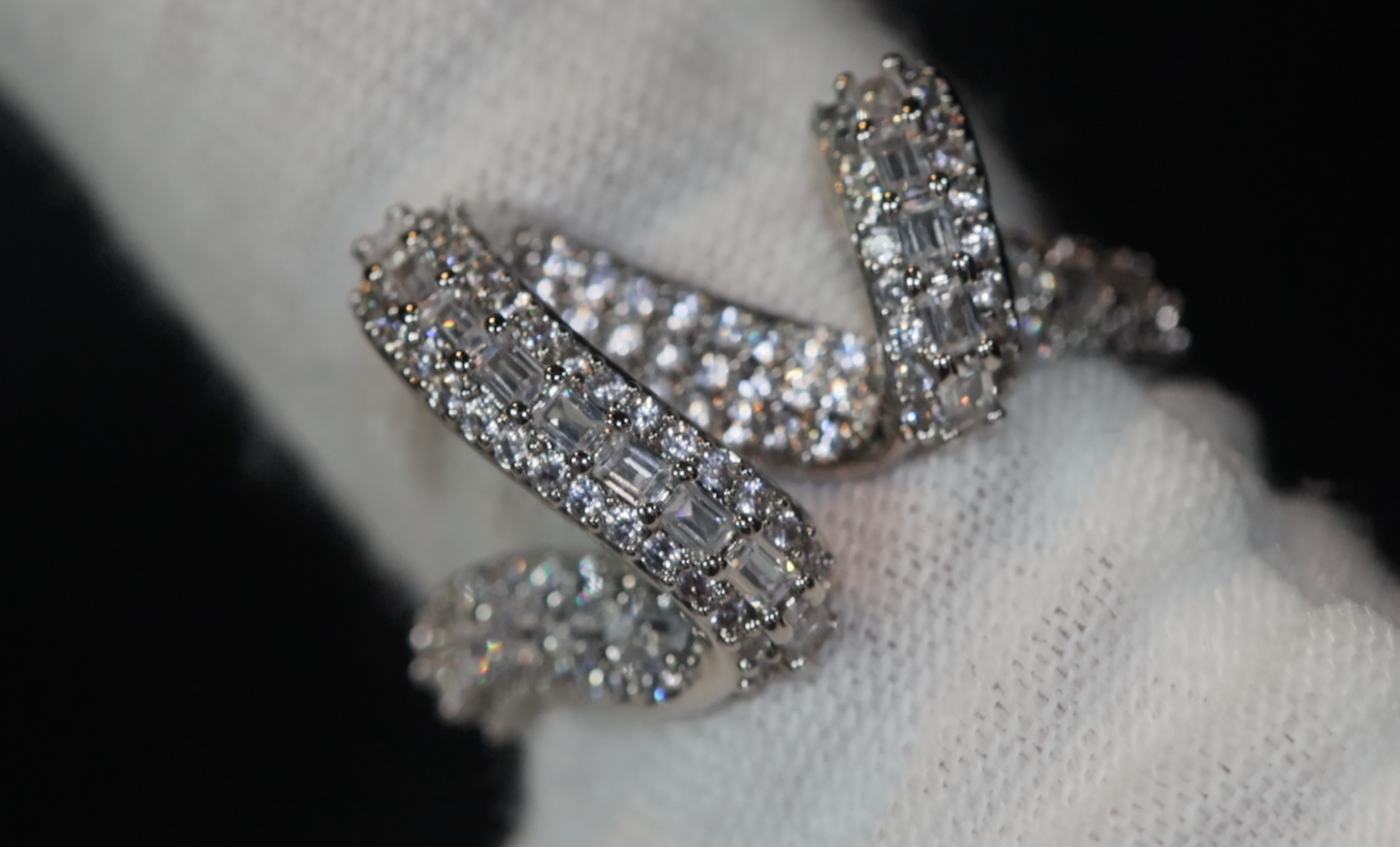 X Shape Ring | Wrapped Ring | Diamond Twist Ring | Stackable Ring | Charm Ring | Nightclub Ring